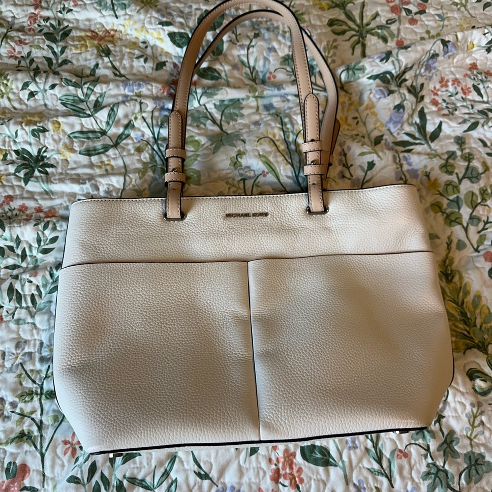 Michael Kors White Leather Tote